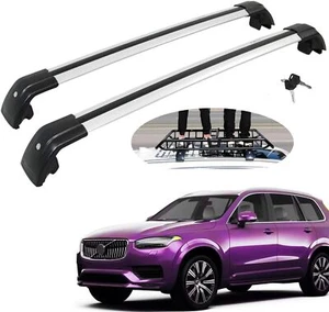 2Pcs Lockable Cross Bar Crossbars Cargo Roof Racks Fits For Volvo XC90 2015-2023 - Imagen 1 de 12