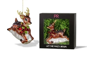 Party Rock | Reindeer Glass Ornament | X-Mas Collection - Picture 1 of 5