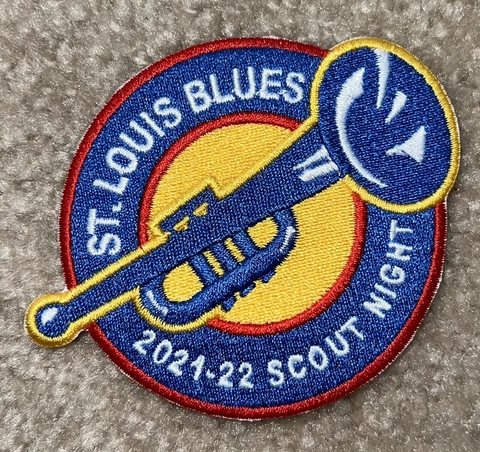 BRAND NEW St. Louis Blues SGA 2021-22 Theme Boy Girl Scout Night Iron-On Patch! Cover