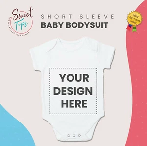 CUSTOM DESIGN | YOUR DESIGN BABY BOYS BABY BODY SUIT GROW VEST KID CHILDREN - Picture 1 of 1
