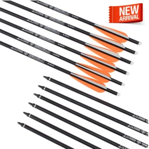 6pcs Crossbow Bolts Carbon Arrows 16" 18" 20" 22" Archery Bow Hunting Shooting - Picture 1 of 7