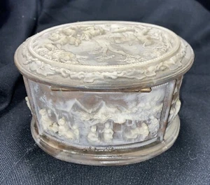 Vintage Genuine Incolay Stone 5 Diff Scenes Trinket Box Handcrafted USA Nice !!! - Picture 1 of 12