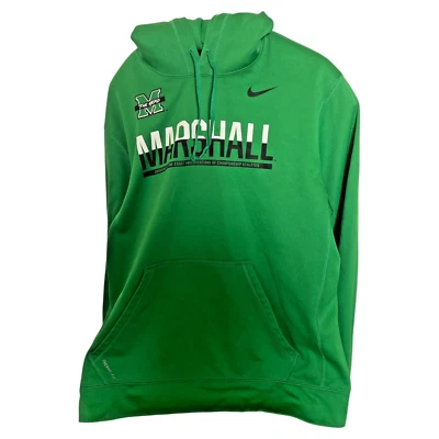 Marshall Thundering Herd  Green Hoodie Nike Therma-Fit Men's XL Long Sleeve Used - Image 1 of 4