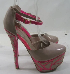 NEW Skintone/Hot Pink 6"Stiletto High Heel round Toe Shoes WOMEN Size  8.5 - Picture 1 of 6