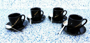 Espressotassen SET Tasse, Unterteller, Löffel - Bild 1 von 3