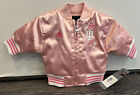 Pink Satin Infant Indiana University IU Bomber Varsity Jacket 0-3 Months