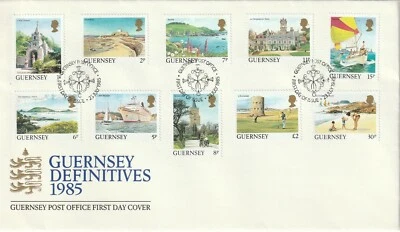1985 Guernsey FDC cover with definitive stamp  - Image 1 of 2