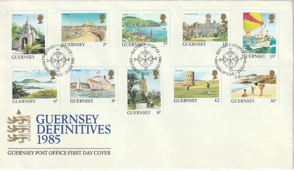 1985 Guernsey FDC cover with definitive stamp  - Image 1 of 2