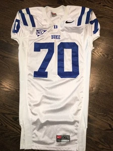 Game Worn Duke Blue Devils Football Jersey Used Nike #70 Size XL - Picture 1 of 2
