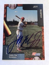1992 Fleer Pro Cards Jeff Murphy #1595 RC Auto Signed Autograph Cardinals 06 WSC