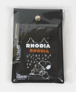 Rhodia W3PN Snoopy Memo Set Collaboration w/ Peanuts Lined Notepad Black NEW - Picture 1 of 3