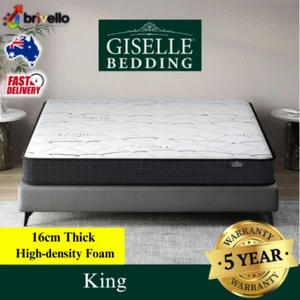 Giselle Mattress Queen Double King Bed Size Firm Foam Bonnell Spring 16cm AU - Picture 1 of 8