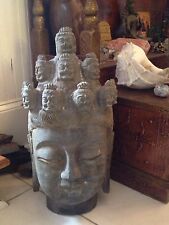 Larger Than Lifesize Antique/Vintage Carved Stone Eleven Headed Kuan Yin!