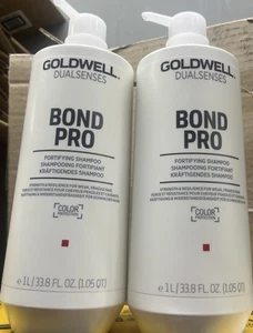 2 X Goldwell Dualsenses Bond Pro Fortifying Shampoo For Weak,Fragile Hair 33.8oz - Picture 1 of 3