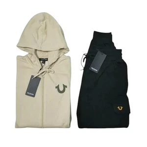 True Religion Para hombres Talla M Sudadera Polar Sudadera con Capucha Joggers Conjunto a Juego Nuevo con Etiquetas - Imagen 1 de 7