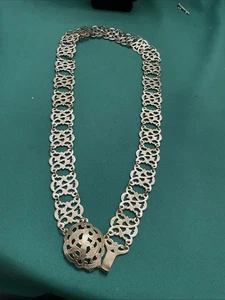 ANTIGUA CORREA CHINA EXPORTACIÓN Alta Calidad PLATA 26PANELES - 131g 36” Largo - Imagen 1 de 20