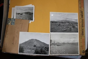 Lote De Colección Fotos en Blanco y Negro Teotihuacán México Pirámide del Sol Vanderbilt - Imagen 1 de 9