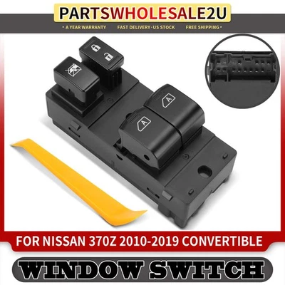 New Front Left Driver Side Power Window Switch for Nissan 370Z 2010-2019 V6 3.7L - Image 1 of 4