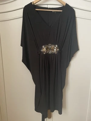 Ladies Black Embellished Biba Dress Size 16, Christmas Party/ Cruise - Image 1 of 4