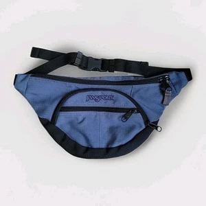 Jansport Blue Fanny Pack Waste Bag Belt Zip Pockets - Picture 1 of 7