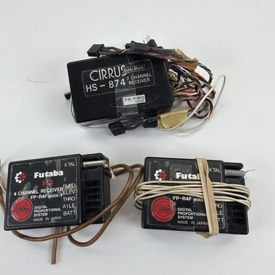 Receptor Vintage Futaba IC FP-R4F MODE II 72MHz 4CH + Cirrus HS-874 Não Testado - Imagem 1 de 4