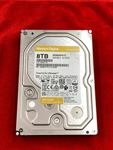 WESTERN DIGITAL GOLD 8TB 3.5" SATA HARD DRIVE 7200RPM 256MB CACHE WD8004FRYZ - Picture 1 of 5