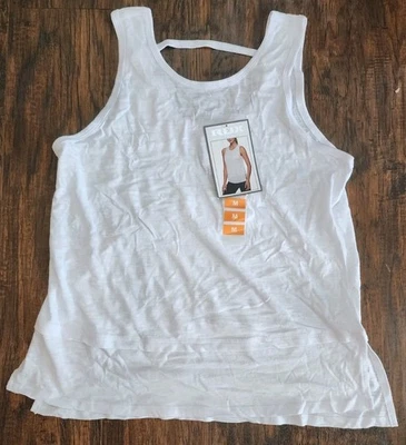 Camiseta sin mangas RBX Slub Jersey con ventilaciones laterales blanca, mediana, nueva precio de venta sugerido por el fabricante 48 USD Foto 1 de 4