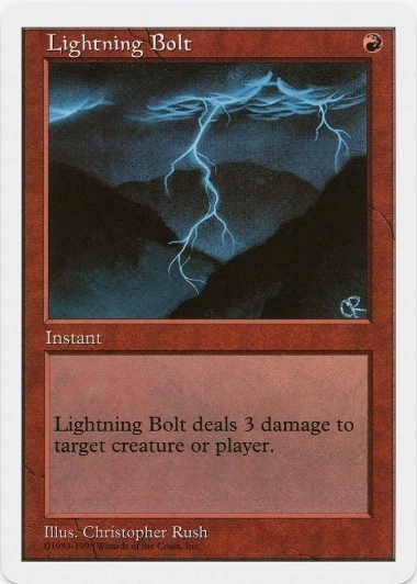 1 x Lightning Bolt - Anthologies - HP - MTG - Image 1 of 1