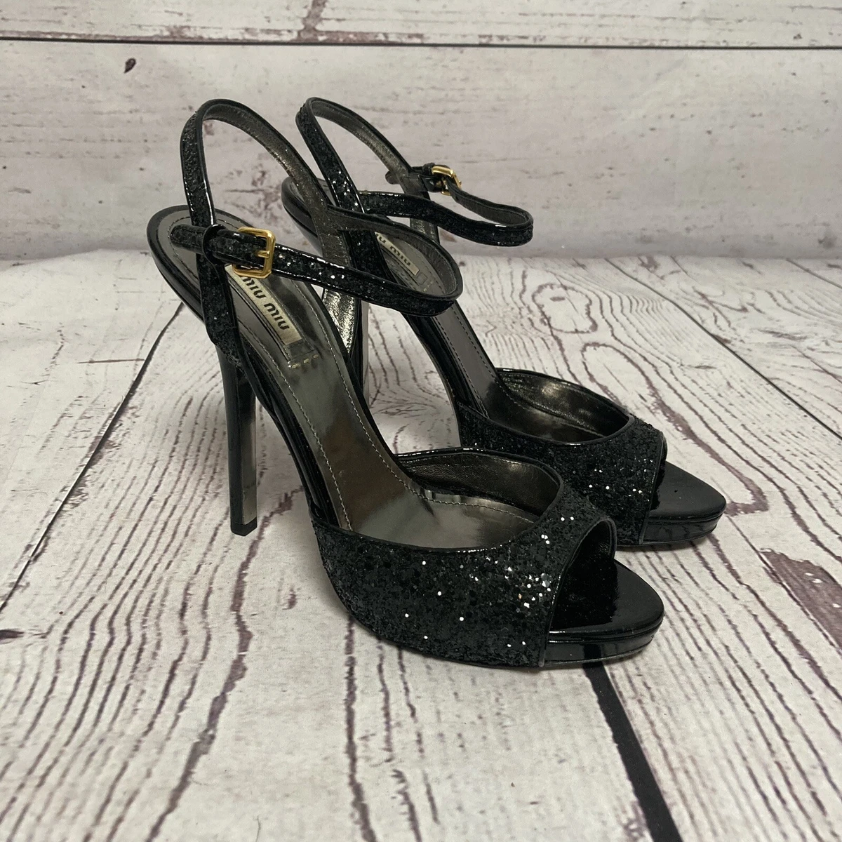 Miu Miu Peep Toe Leather Heels for Women for sale | eBay