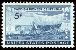 US 958 5c 1948 Swedish Pioneer Centennial PSAG grade 100 NH - Picture 1 of 3