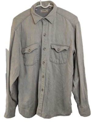L. L. Bean, Men's Timberline Shirt, grey, size L - Image 1 of 3