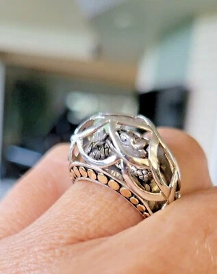 Anillo John Hardy Naga Dragón en Cúpula 18kt/925 ¡INCREÍBLE ANILLO! Talla 7 Foto 1 de 4
