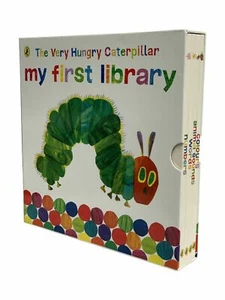 NEW - Carle HUNGRY CATERPILLAR my FIRST LIBRARY of 5 BOARD BOOKS 13cm x 13 cm - Picture 1 of 3