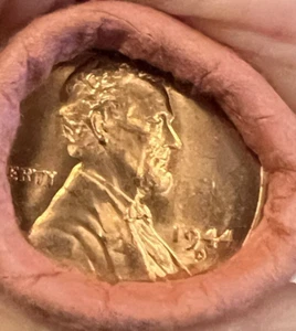 OBW 1944 D RARE RED LINCOLN WHEAT PENNY CENT BANK ROLL *NEVER OPENED*WATCH VIDEO - Picture 1 of 8