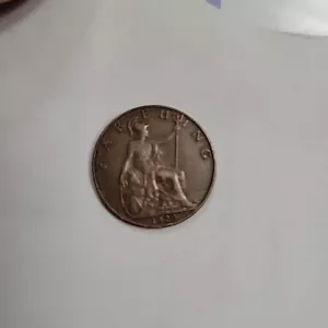 Farthing Coin (UK 1920) - Picture 1 of 2