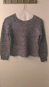 Little Girls CRAZY 8 * Blue Cable Knit Winter Sweater sz Med 7/8 - Picture 1 of 3