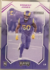 2021 Panini Playoff Ernest Jones #283 No Huddle Purple 1/10 = 1/1 Rookie RC SP - Picture 1 of 6