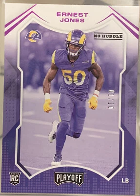 2021 Panini Playoff Ernest Jones #283 No Huddle Purple 1/10 = 1/1 Rookie RC SP - Image 1 of 4