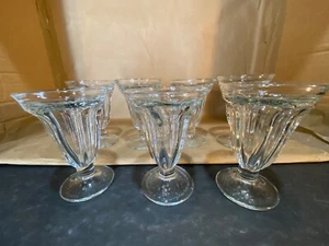 Set of 7 Vintage Libbey Ice Cream, Parfait Cups - Heavy Glass - Imagen 1 de 7