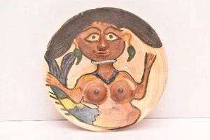 DOLORES PORRAS Mermaid Plate Mexican Folk Art Pottery Clay Oaxaca 9” - Picture 1 of 10