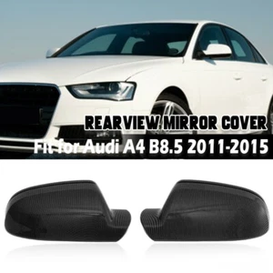 2X Cubierta de espejo ala de fibra de carbono Tapa con clip para Audi A3 A4 B8.5 A5 S5 RS4 RS5 - Imagen 1 de 10