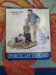 Taza de café de porcelana Norman Rockwell "Mirando hacia el mar" jarra regalo anuncio en caja - Imagen 1 de 12