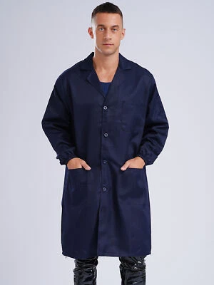 Unisex Jacket Factory Work Coat Paint Uniform V Neck Workwear Mechanical Lab - Image 1 of 4