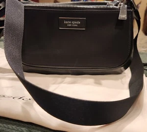 Kate Spade Sam Icon Ksnyl East-West Small Crossbody BLACK - Picture 1 of 19