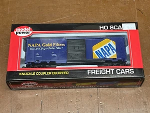 Model Power 98008 HO Napa Filters 40' Boxcar Sliding Doors Knuckle Couplers MIB - Picture 1 of 5