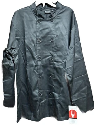Chef Works Bast Bastille Black Chef's Coat Adult Size L New With Tags Halloween - Image 1 of 4