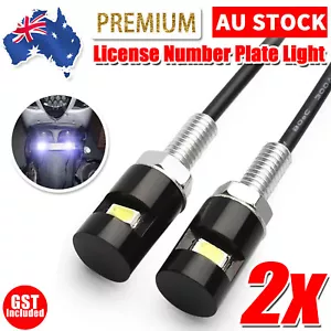 2pcs LED License Number Plate Light Screw Bolt Bulbs 5050 SMD For Car Motorcycle - Picture 1 of 6