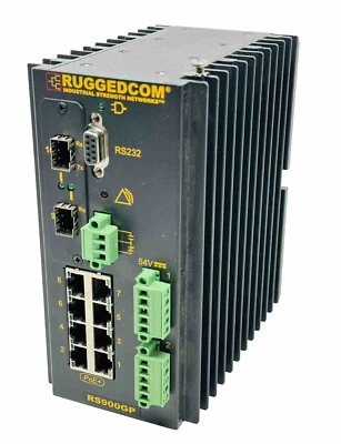Siemens Ruggedcom RS900GP-D-FG50-XX Hardened Industrial POE Switch Managed RS232 - Image 1 of 4