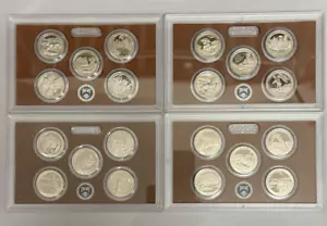 2017,16,15,14 S Parks Quarter ATB Proof Set Gem DCam No Box or COA 20 Coin - Picture 1 of 2