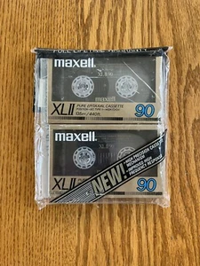 Cassette de audio Maxell XLII de alto nivel sesgado 90 min, paquete de dos 135 m/440 pies NUEVO - Imagen 1 de 2
